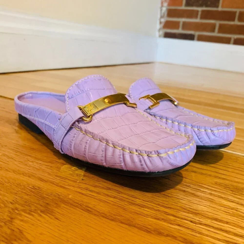 Ralph Lauren Women's Carlene Mules Slides Size 6 B - Picture 1 of 16